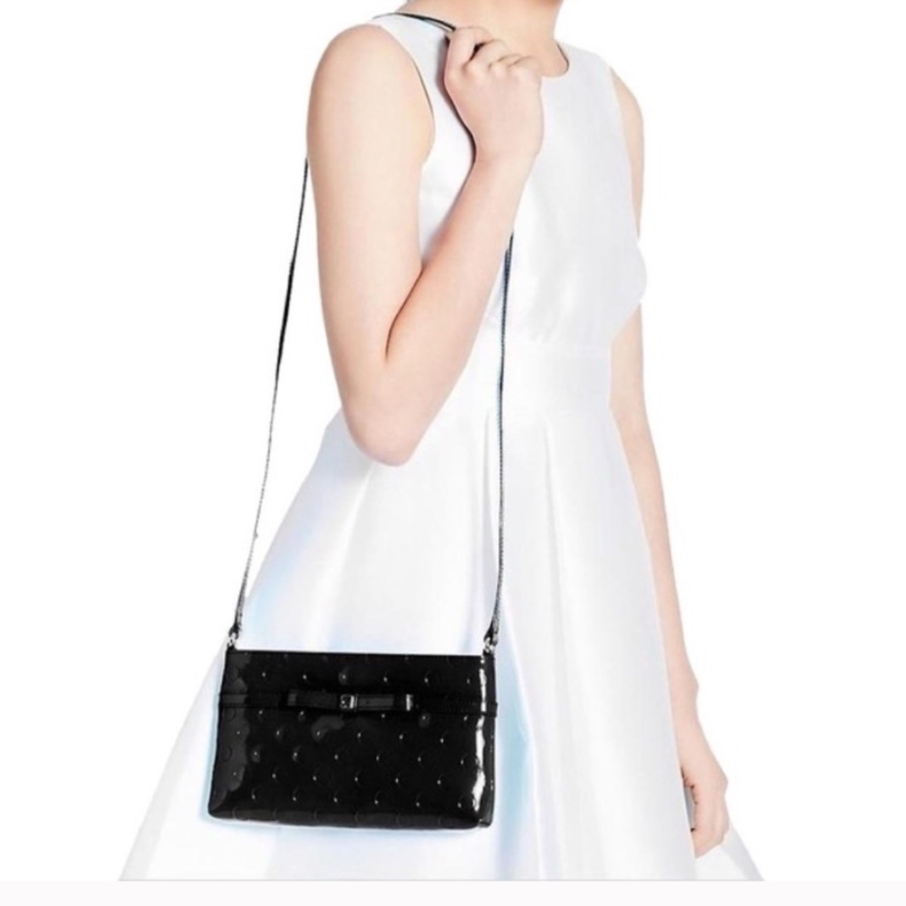 ♠️ Kate Spade Glossy Black Crossbody Bag
